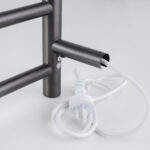 Brushed Gunmetal Heated Towel Rack 6 Bars