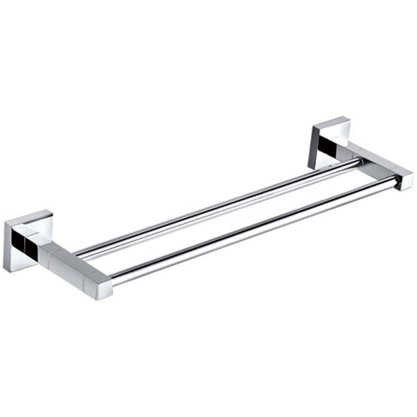 8911-60_75+chrome-opt54 Sara Towel Rail Double 600mm - Image 1