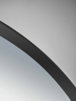 500x1000mm Matte Black Framed LED Dressing Mirror