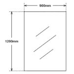 1200*900*5mm Pencil Edge Rectangle Plain Mirror