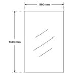 1500x900mm Pencil Edge Rectangle Plain Mirror
