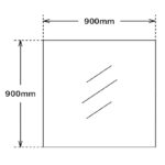 900x900mm Pencil Edge Rectangle Plain Mirror