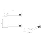 CADDENCE - Brushed Gun Metal Single Toilet Paper Holder