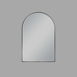 600x900mm Matte Black Framed LED Mirror