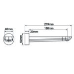 RUSHY Series 180mm Brushed Nickel Bathtub/Basin Wall Spout