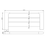 VOG - 600mm Black Towel Rack