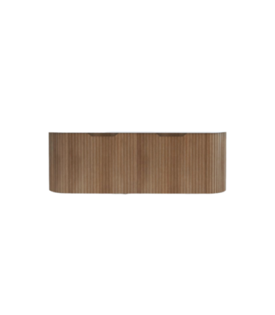 Bergen 1200mm Solid Timber Wall Hung Fluted Cabinet (Double Bowls)
