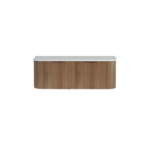 Bergen 1200mm Solid Timber Wall Hung Fluted Cabinet (Double Bowls)
