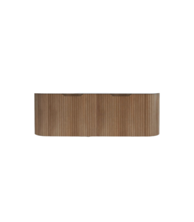 Bergen 1500mm Solid Timber Wall Hung Fluted Cabinet (Double Bowls)