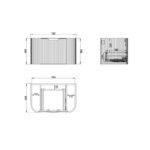 Bergen 750mm Solid Timber Wall Hung Fluted Vanity
