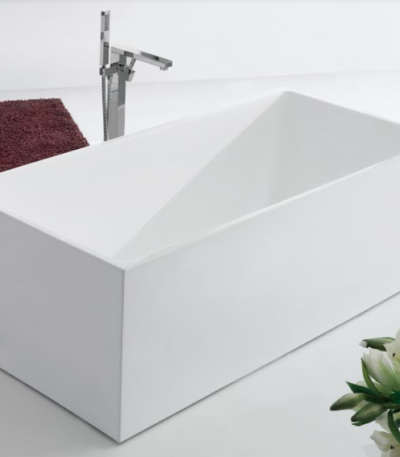 1700*750*580mm Lotus Gloss White Freestanding Bathtub(Non overflow,Pop-up waste & Plug included)