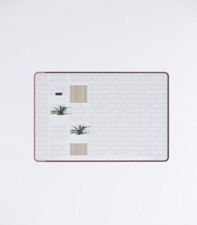 1200*800mm Brushed Copper Framed Rectangle Plain Mirror