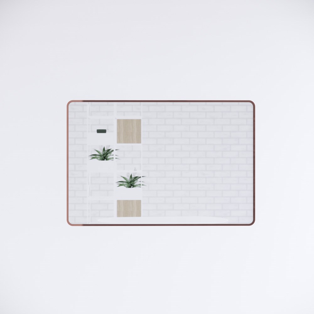 1200*800mm Brushed Copper Framed Rectangle Plain Mirror 1 1200*800mm Brushed Copper Framed Rectangle Plain Mirror