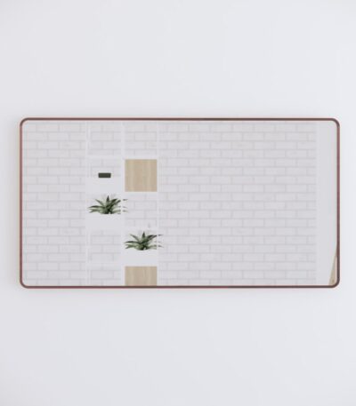 1500*800mm Brushed Copper Framed Rectangle Plain Mirror