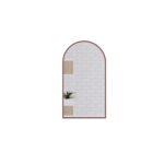 450*800mm Brushed Copper Framed Arch Plain Mirror