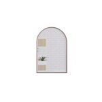 600*900mm Brushed Copper Framed Arch Plain Mirror