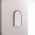 600*900mm Brushed Copper Framed Arch Plain Mirror