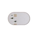 1200*700mm Brushed Copper Framed Oval Plain Mirror