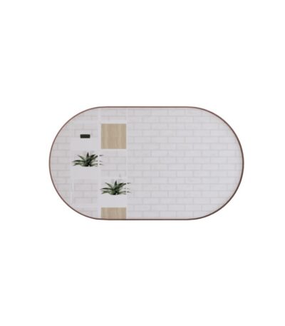 1200*700mm Brushed Copper Framed Oval Plain Mirror