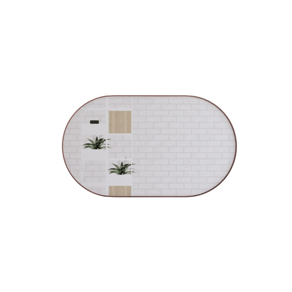 1200*700mm Brushed Copper Framed Oval Plain Mirror 1 1200*700mm Brushed Copper Framed Oval Plain Mirror