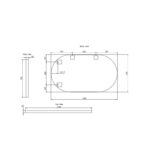 1200*700mm Brushed Copper Framed Oval Plain Mirror