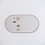 1500*800mm Brushed Copper Framed Oval Plain Mirror