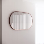 1500*800mm Brushed Copper Framed Oval Plain Mirror