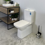 ARIA 620*350*800mm Gloss White Rimless Flushing Back to Wall Two-piece Toilet Suite(Bottom Inlet)