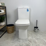 ARIA 620*350*800mm Gloss White Rimless Flushing Back to Wall Two-piece Toilet Suite(Bottom Inlet)