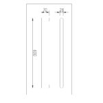 Bellino Brushed Yellow Gold 600mm Single Towel Rail