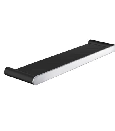 Bellino Chrome & Matte Black Shower Shelf