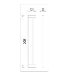 Bellino Matte Black 800mm Double Towel Rail
