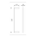 Bellino Brushed Yellow Gold 600mm Double Towel Rail