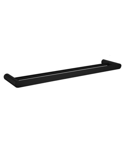 Bellino Matte Black 600mm Double Towel Rail