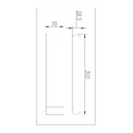 Bellino Gun Metal Grey Hand Towel Rail 300mm