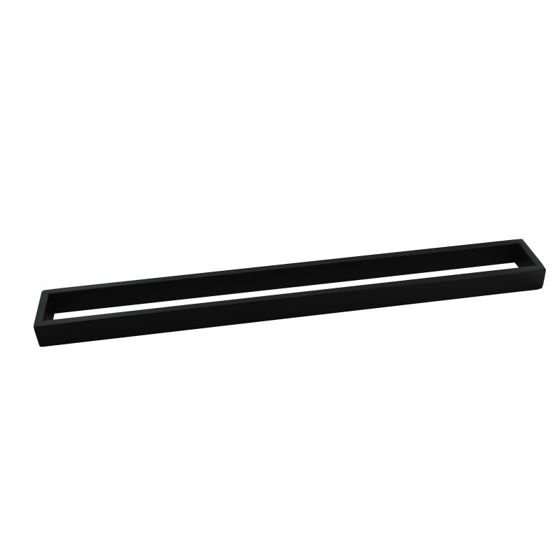 Cavallo Matte Black Square Single Towel Rail 800mm 1 Cavallo Matte Black Square Single Towel Rail 800mm