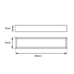Cavallo Brushed Yellow Gold Square Single Towel Rail 600mm