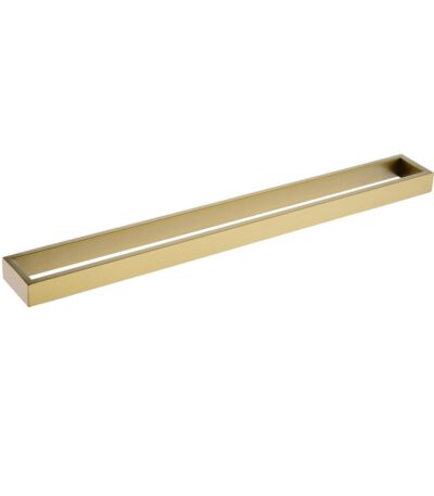Cavallo Brushed Yellow Gold Square Single Towel Rail 600mm