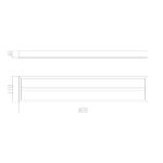 Cavallo Chrome Square Double Towel Rail 600mm
