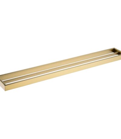 Cavallo Brushed Yellow Gold Square Double Towel Rail 800mm
