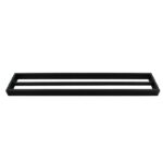 Cavallo Matte Black Square Double Towel Rail 600mm