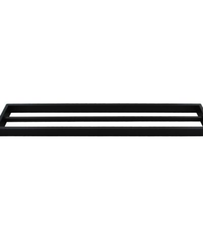 Cavallo Matte Black Square Double Towel Rail 600mm