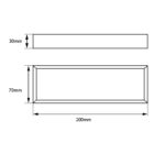 Cavallo Chrome Square Towel Rail 200mm