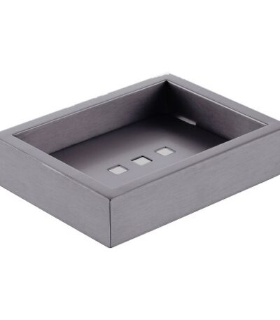 Cavallo Gun Metal Grey Square Soap Dish