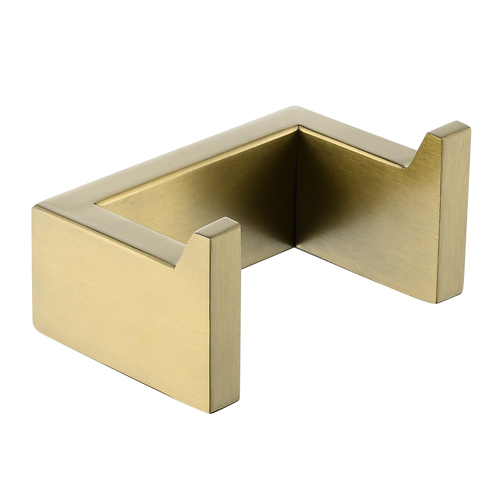 Cavallo Brushed Yellow Gold Square Robe Hook 1 Cavallo Brushed Yellow Gold Square Robe Hook