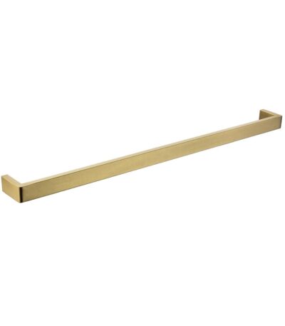 Cavallo Brushed Yellow Gold Square Single Towel Rail 800mm