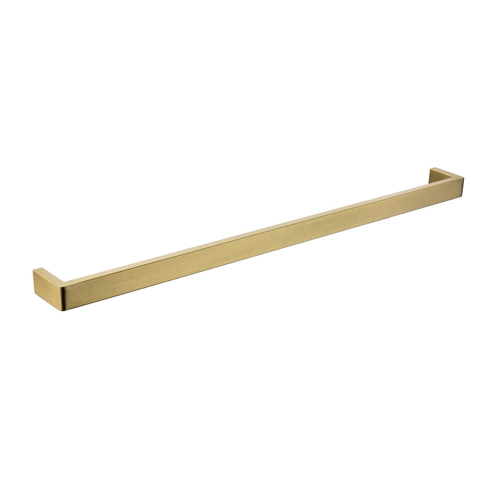 Cavallo Brushed Yellow Gold Square Single Towel Rail 800mm 1 Cavallo Brushed Yellow Gold Square Single Towel Rail 800mm