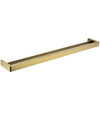Cavallo Brushed Yellow Gold Square Double Towel Rail 800mm