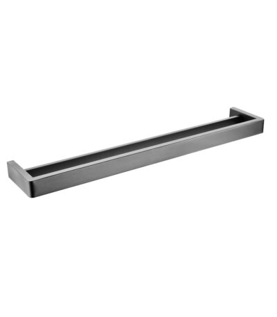 Cavallo Gun Metal Grey Square Double Towel Rail 600mm
