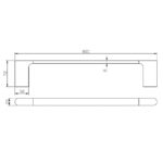 Bellino Brushed Yellow Gold Zinc Alloy 800mm Single Towel Rail